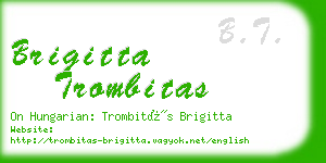 brigitta trombitas business card